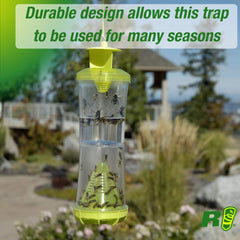 Lifestyle scene with RESCUE! Non-Toxic Wasp Trap in a garden