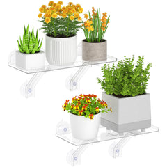 Lifewit Window Plant Shelves transparent front view