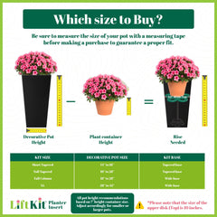 Lift Kit Planter Insert assembled in a flower pot