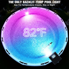 LightHacker Solar Pool Light showing LED color options