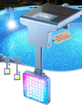 LightHacker Solar Pool Light with LCD thermometer front view