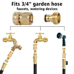LIKAGE Brass Hose Quick Connect detailed view of brass material