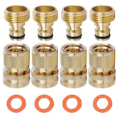 LIKAGE Brass Hose Quick Connect front view with connectors