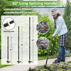 Lilyvane Garden Hoe assembled with long handle for comfortable use