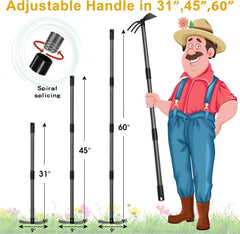 Lilyvane Hoe showing 3-tine rake side