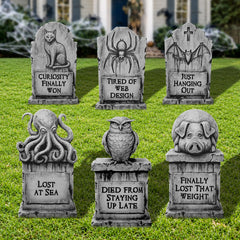 LimBridge Halloween graveyard decoration featuring a cat design