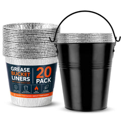 Linda's Essentials Grease Bucket with aluminum liners