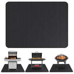 Linda's Essentials Under Grill Mat 60 x 40 inch black front view