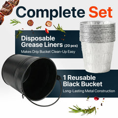 Liners fitting securely in grease bucket