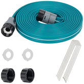 LINEX 15 ft sprinkler soaker hose blue-green front view