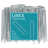 LINEX 6 Inch landscape staples front view in packaging