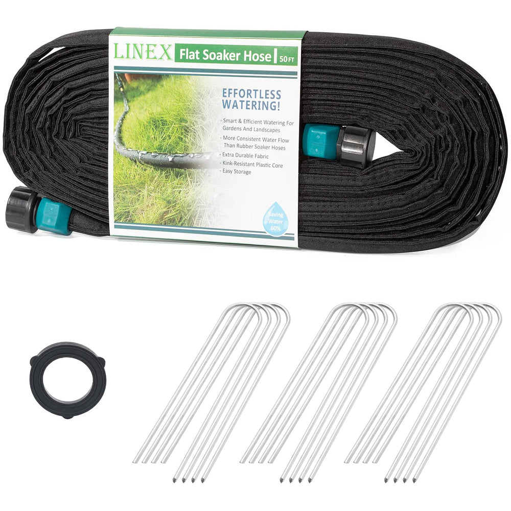 LINEX Flat Soaker Hose 1/2 inch 50 ft front view