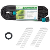 LINEX Garden Flat Soaker Hose 25ft black model front view