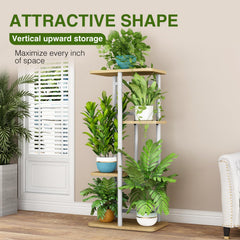 LINZINAR Plant Stand displaying multiple potted plants