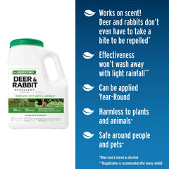 Liquid Fence Deer & Rabbit Repellent Granular 5 lb back view