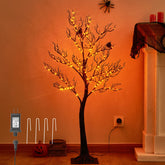 LITBLOOM Halloween Tree 4FT with 150 orange lights front view