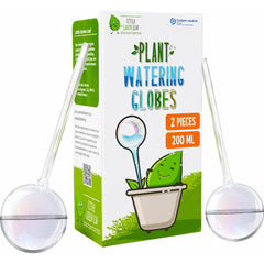 Little Green Leaf Plant Watering Globes 2 Pack front view