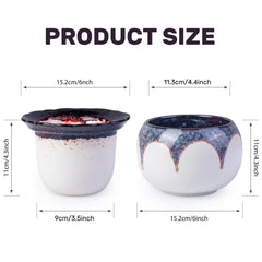 LITUDISO Self Watering African Violet Pot 6 Inch Gradient Red with saucer