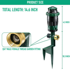 LIULO TOOL 360 Degree Sprinkler in Action on Lawn