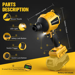 LIVOWALNY Cordless Dust Blower with flexible tube attached