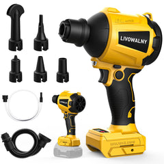 LIVOWALNY Cordless Dust Blower yellow model front view
