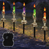 LJLNION Halloween candle lights with skeleton hands in warm white