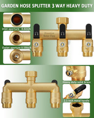 LNEZCDB 3 Way Hose Splitter showing ergonomic handle design