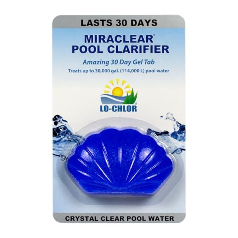 Lo-Chlor Pool Clarifier Gel Tab front view with packaging
