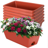LOCONHA 7 Pack Window Box Planter brick red front view