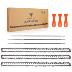 Loggers Art Gens 3PC 8-inch chainsaw chain set with sharpening files