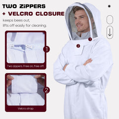 LONGADS Beekeeping Suit XL with ventilated fabric detail