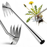 LOOHOI Weed Puller Tool front view with 4-tooth design