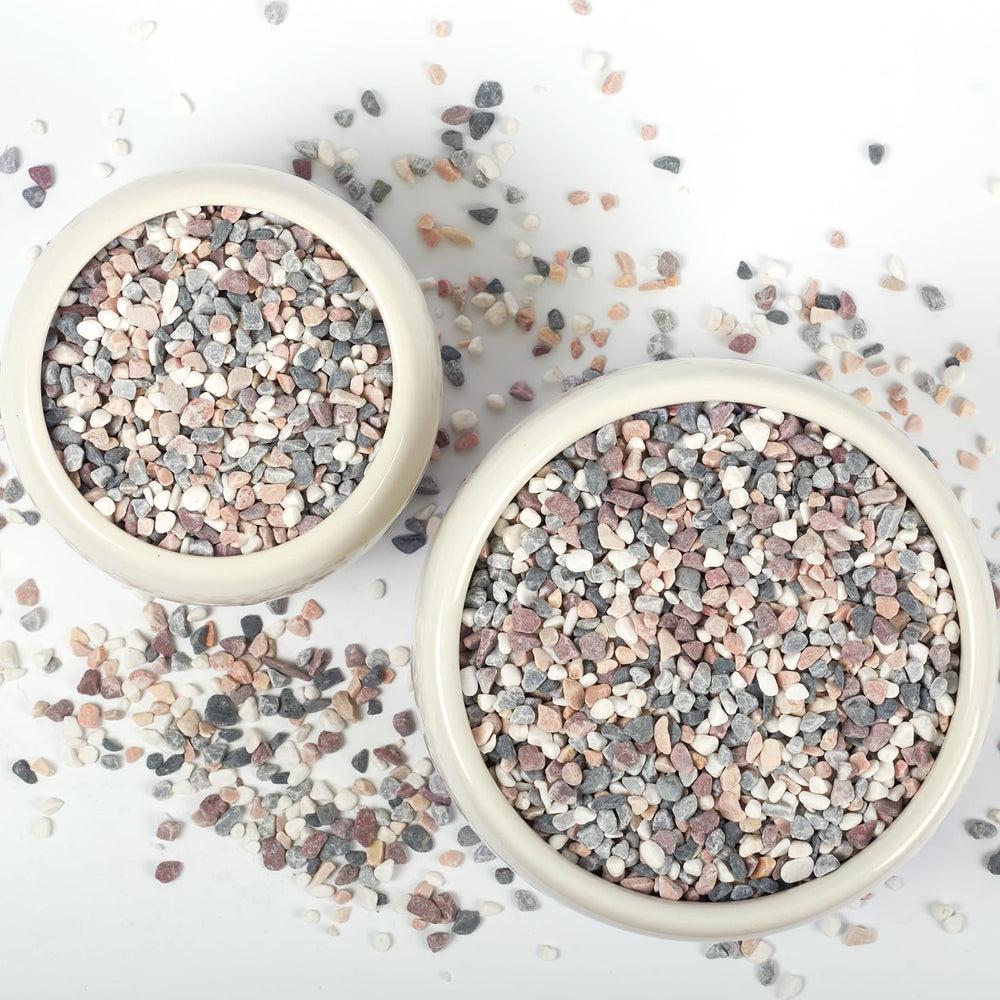 LOOIOOJ Natural Gravel Pebbles 2lbs mixed color stones