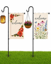 LOPANNY 60In garden flag holder stand with 5-prong base