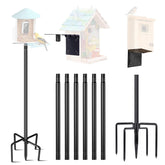 LOPANNY Bird Feeder Pole 109 Inch black model front view