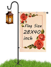 LOPANNY Garden Flag Holder Stand Pole 60 Inch front view