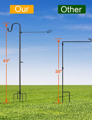 LOPANNY Garden Flag Stand 45IN with flags attached in garden