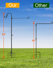LOPANNY garden flag stand with anti-wind clip and spring stoppers