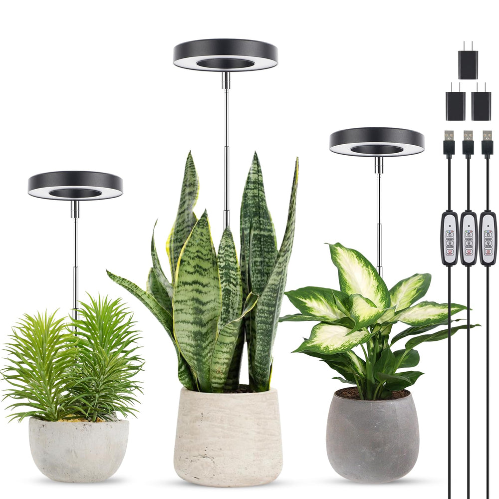 LORDEM Full Spectrum LED Grow Light front view, black design