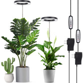LORDEM Grow Light for Indoor Plants, Black, 6.3 inches front view