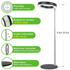 LORDEM Grow Light LED Desk Lamp close-up of 72 high-efficiency LED bulbs