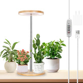 LORDEM Indoor Plant Light front view with bamboo finish