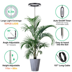 LORDEM LED Grow Light setup in a home garden