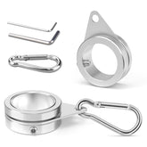 Loretoy 2 Pack Aluminium Alloy Flag Pole Rings with hooks