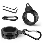 Loretoy 2 Pack Aluminum Alloy Flag Pole Rings in black
