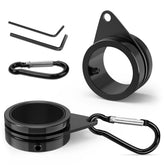 Loretoy 2 Pack Flag Pole Rings, black, front view