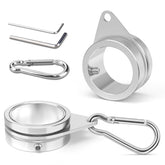 Loretoy aluminum alloy flag pole ring front view with 360-degree rotation