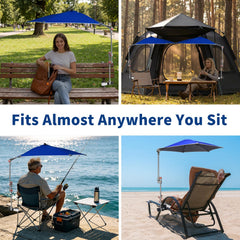 LOTTAFUN Chair Umbrella in use at the beach