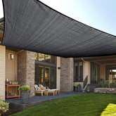 LOVE STORY 12' x 16' Graphite Grey Sun Shade Sail front view