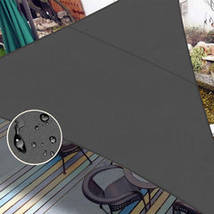 LOVE STORY 16' x 16' Waterproof Sun Shade Sail in Dark Grey front view